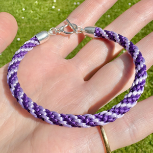 Free Instructions: Purple Kumihimo Braided Bracelet