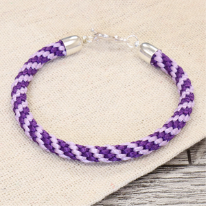 Purple Kumihimo Braided Bracelet