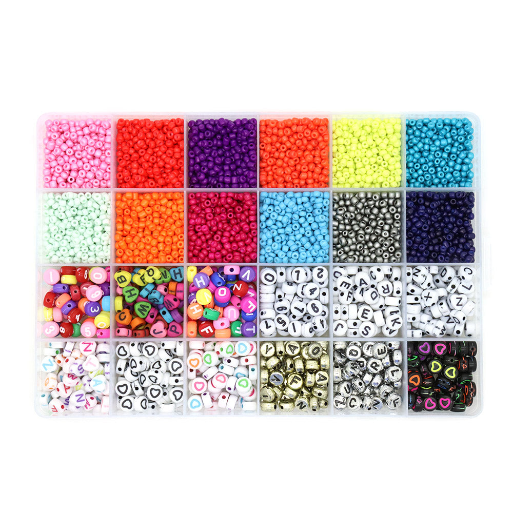 Glass Seed and Letter Beads Box Mix - Pack of 1