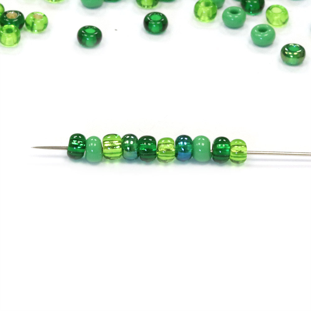 Seed Bead Green Mix 8/0 - Pack of 50g