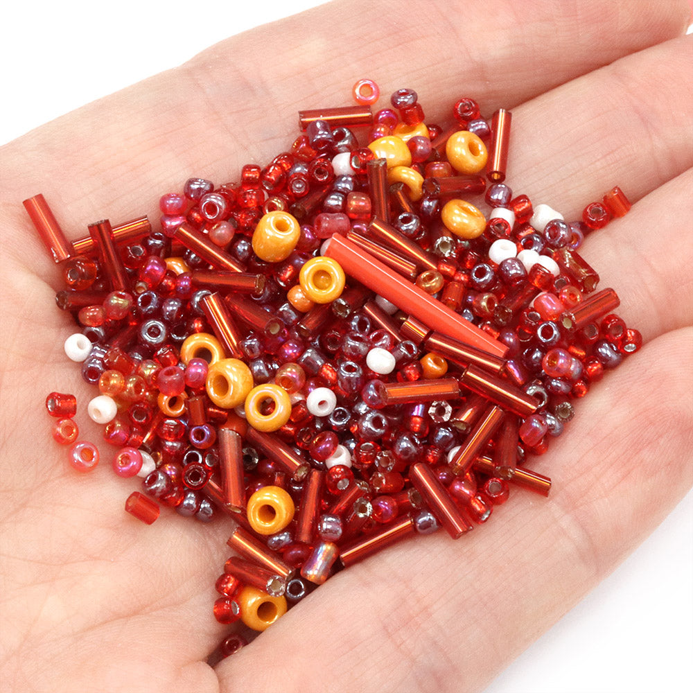 Seed Bead Mix Red  - Pack of 30g