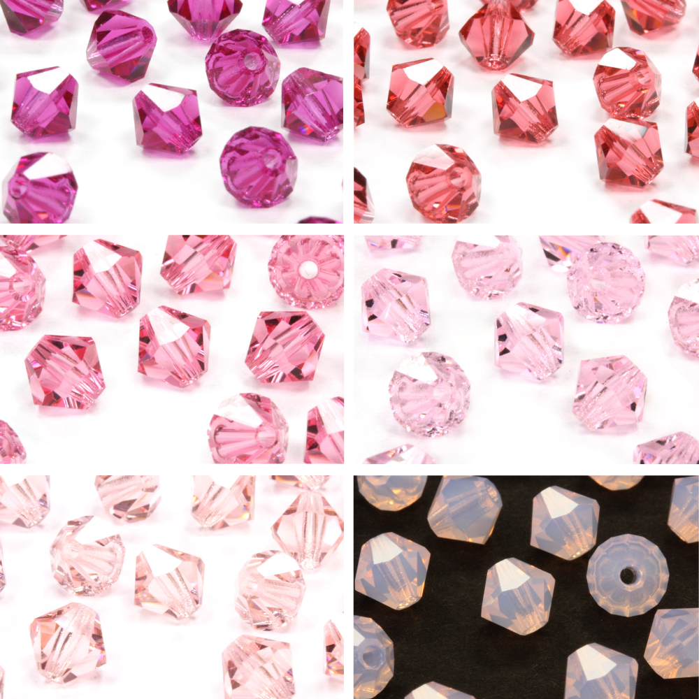 Crystal 5mm Bicone Pink Bundle - Pack of 6
