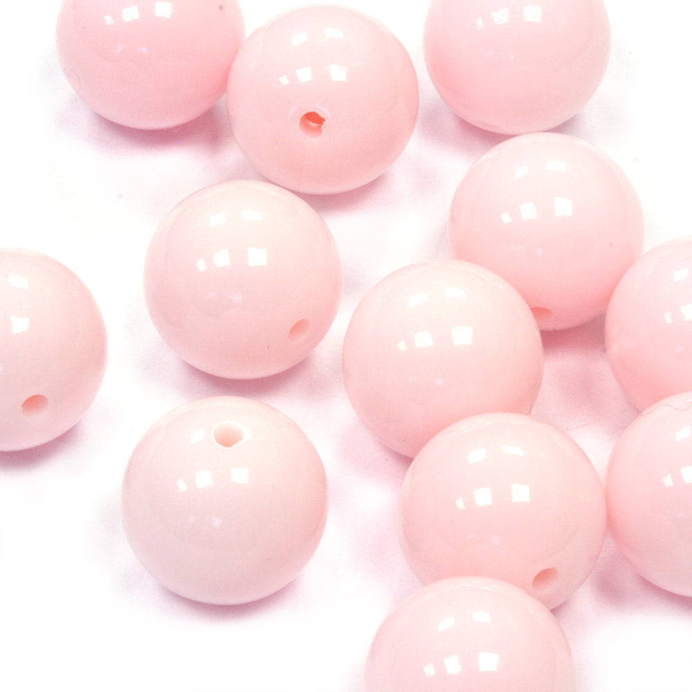 Acrylic Rounds 16mm Ice Cream Pink - Pack of 20