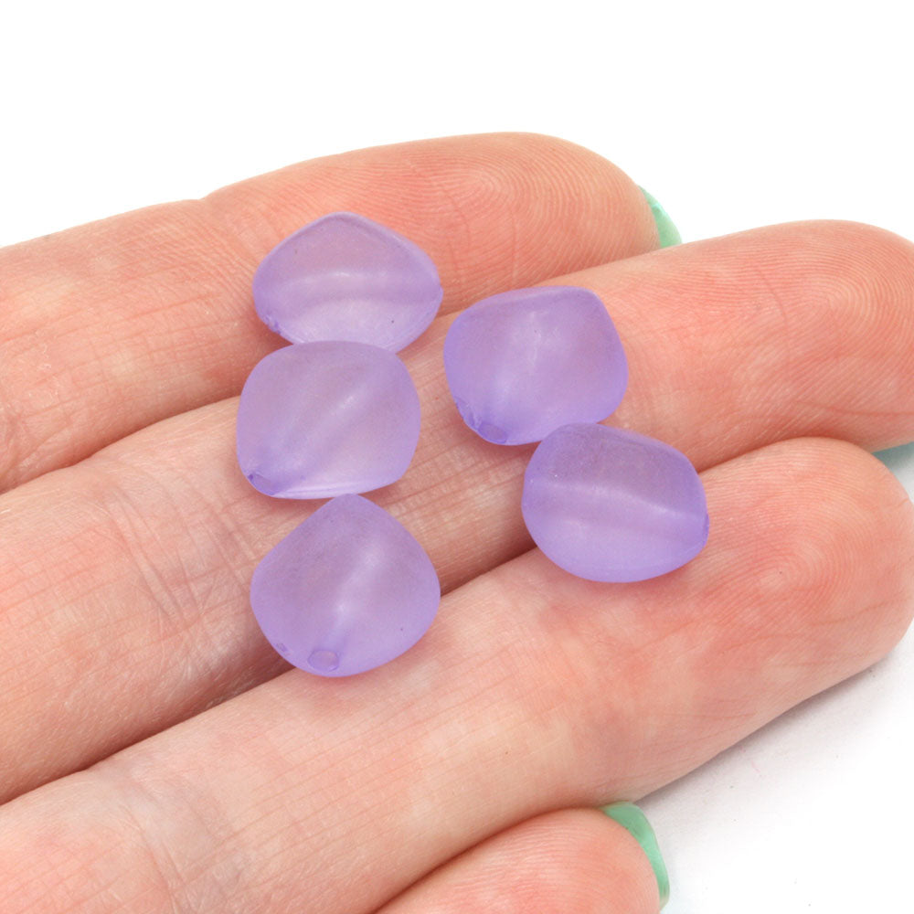 Frosted Acrylic Pyramids 10x7mm Lilac - Pack of 100