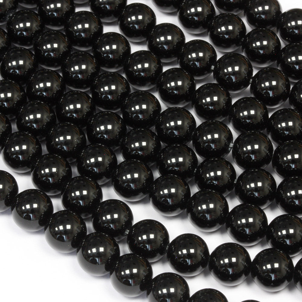 Black Onyx 8mm Rounds - String of 35cm