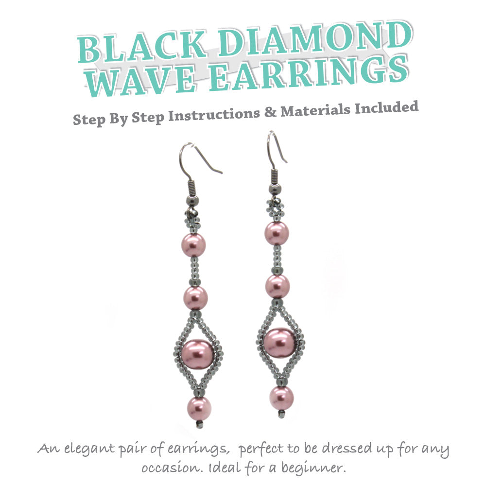 Black Diamond Waves Earrings Kit