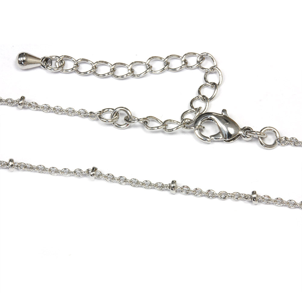 Trace and Bead Chain 18 Silver Plated - Pack of 1