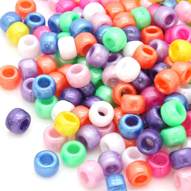 kids plastic bath pearl mix coloured  pony beads with large holes