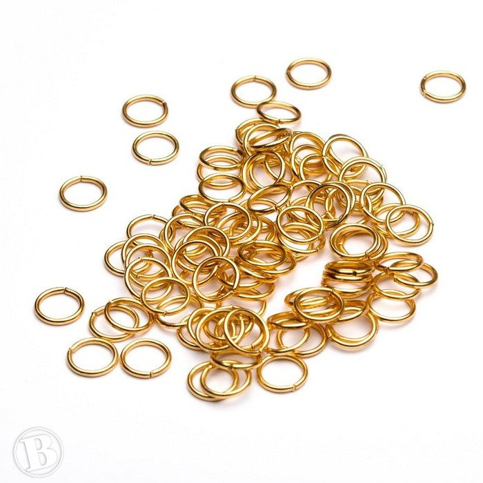 Jump Ring Gold Plated 8mm-Pack of 100