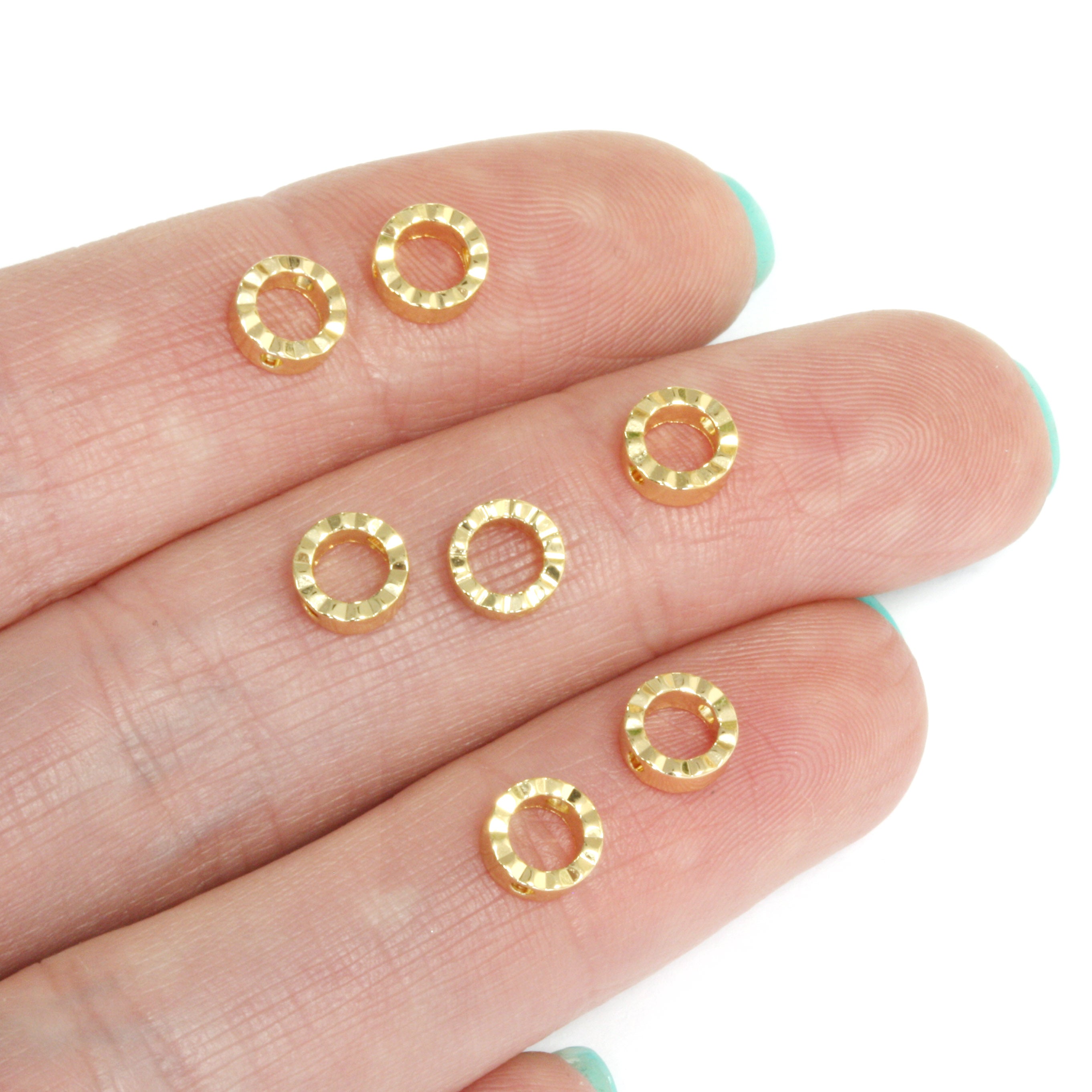 Cut Ring 6mm Gold Plated - Pack of 10