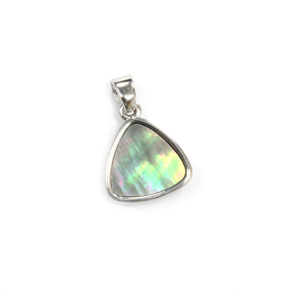 Shell Soft Triangle Pendant Silver Plated 18x12mm - Pack of 1