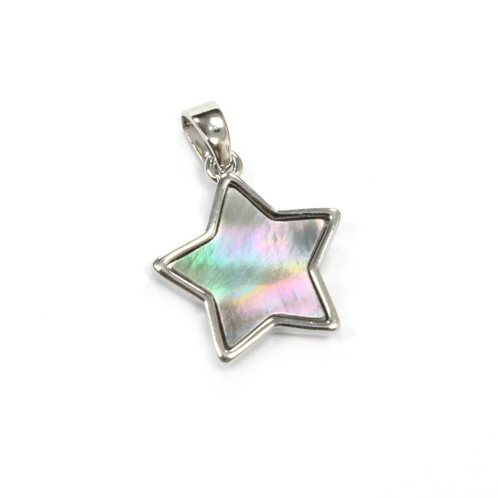 Shell Star Pendant Silver Plated 22x15mm - Pack of 1