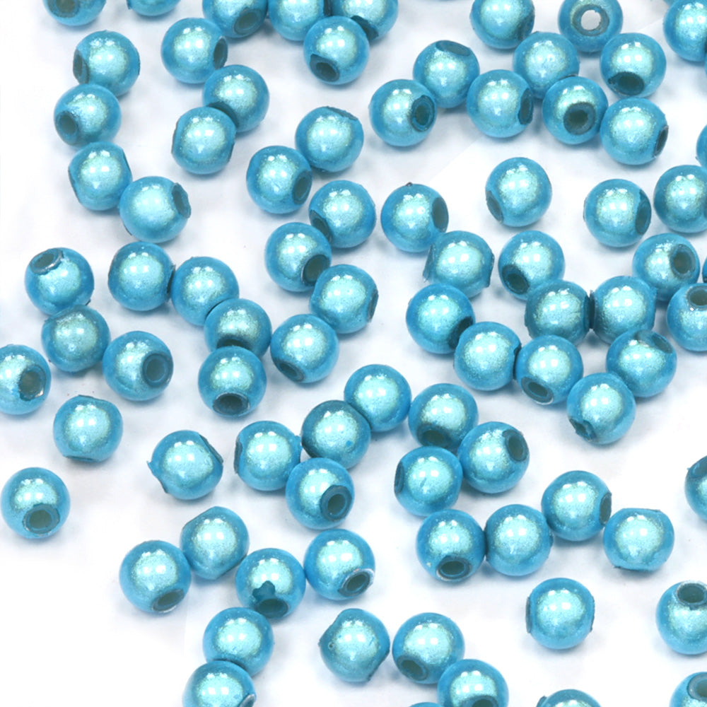 Miracle Bead Turquoise Plastic Round 4mm-Pack of 200
