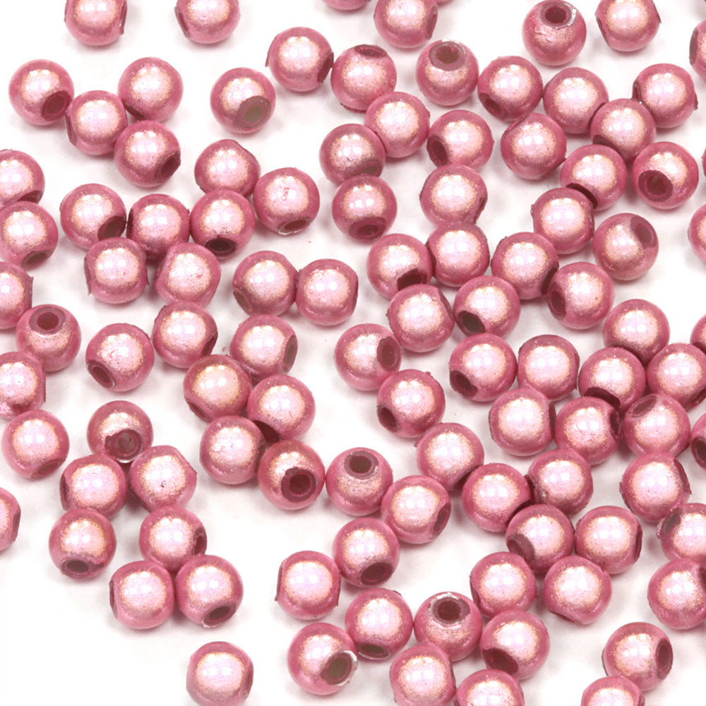 Miracle Bead Pale Pink Plastic Round 4mm-Pack of 200