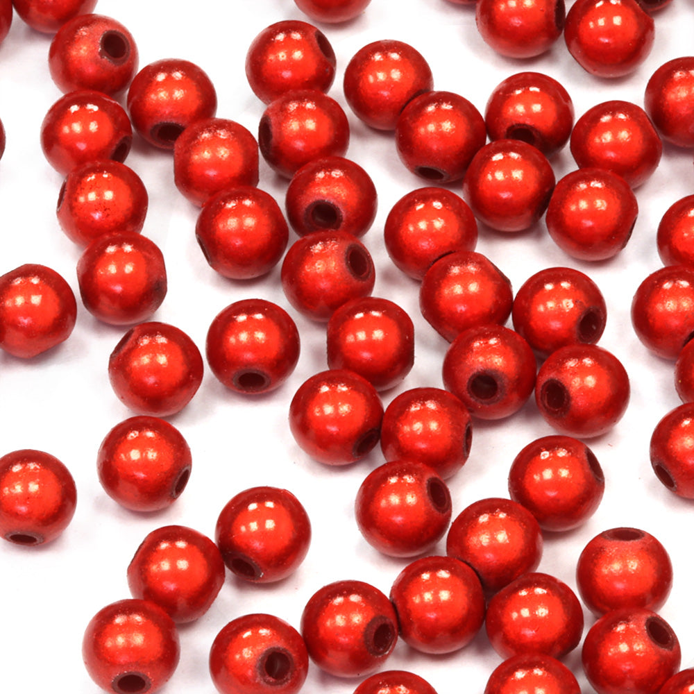 Miracle Bead Red Plastic Round 6mm-Pack of 200