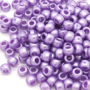 Lilac bath pearl plastic pony beads