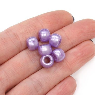 kids plastic purple bath pearl coloured  pony beads with large holes