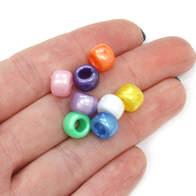 kids plastic bath pearl mix coloured  pony beads with large holes