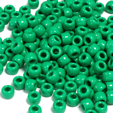 kids plastic green coloured  pony beads with large holes