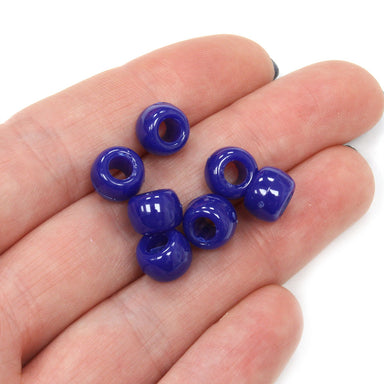 kids plastic navy blue coloured  pony beads with large holes