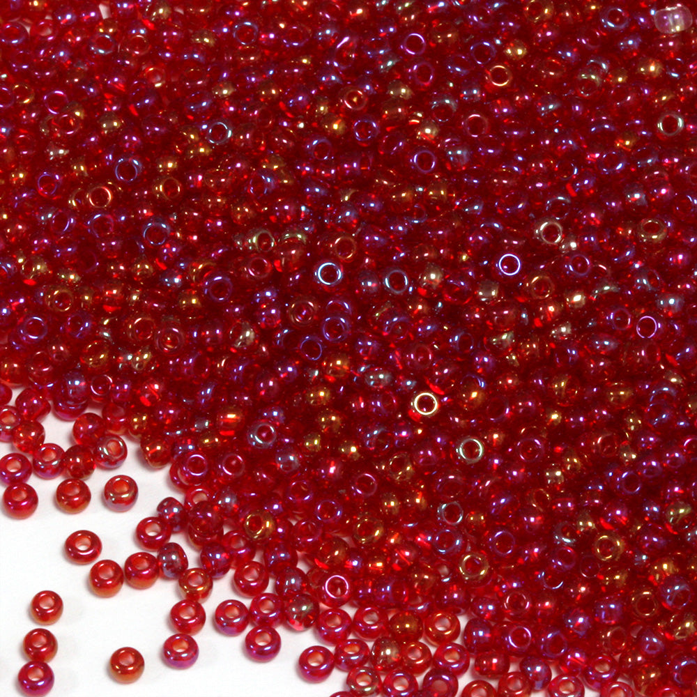 Rainbow Czech Red Glass Rocaille/Seed 11/0-Pack of 100g