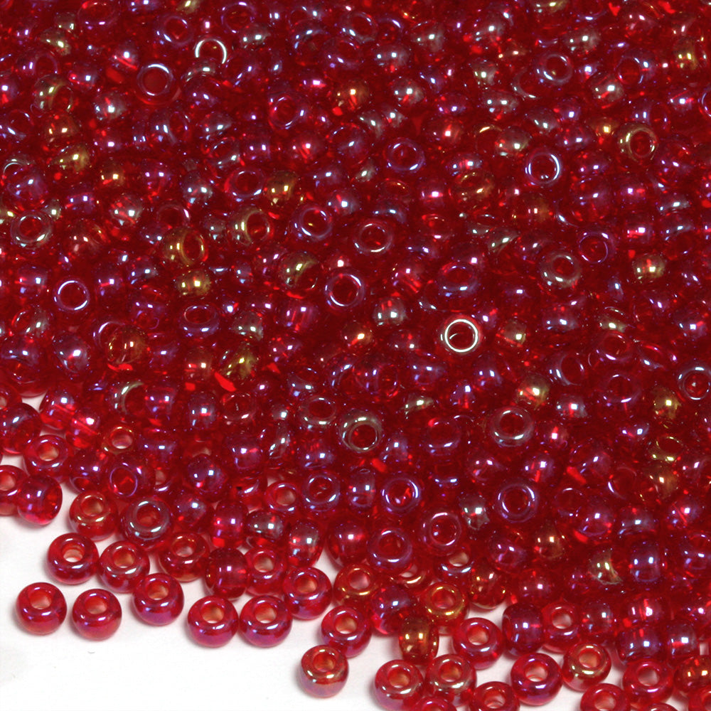 Rainbow Czech Red Glass Rocaille/Seed 8/0-Pack of 100g