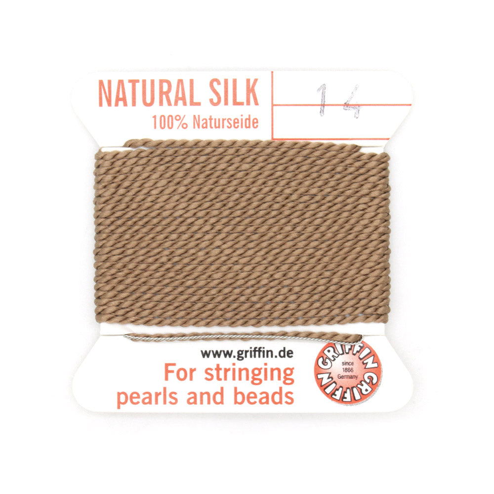 Beige Silk Thread 1.02mm x 2m - Pack of 1
