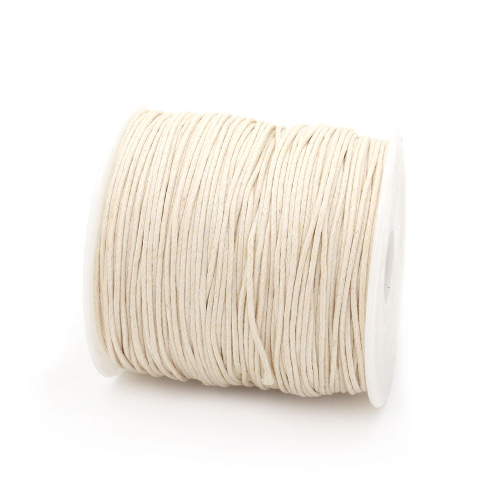 Waxed Natural Cotton 1mm-Pack of 100m