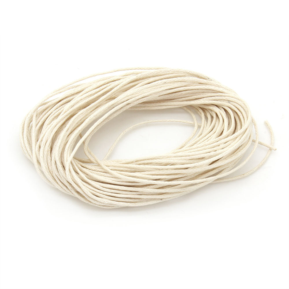 Waxed Natural Cotton 1mm-Pack of 10m