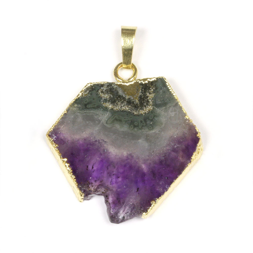 Amethyst Pendant Gold Plated - 1 piece
