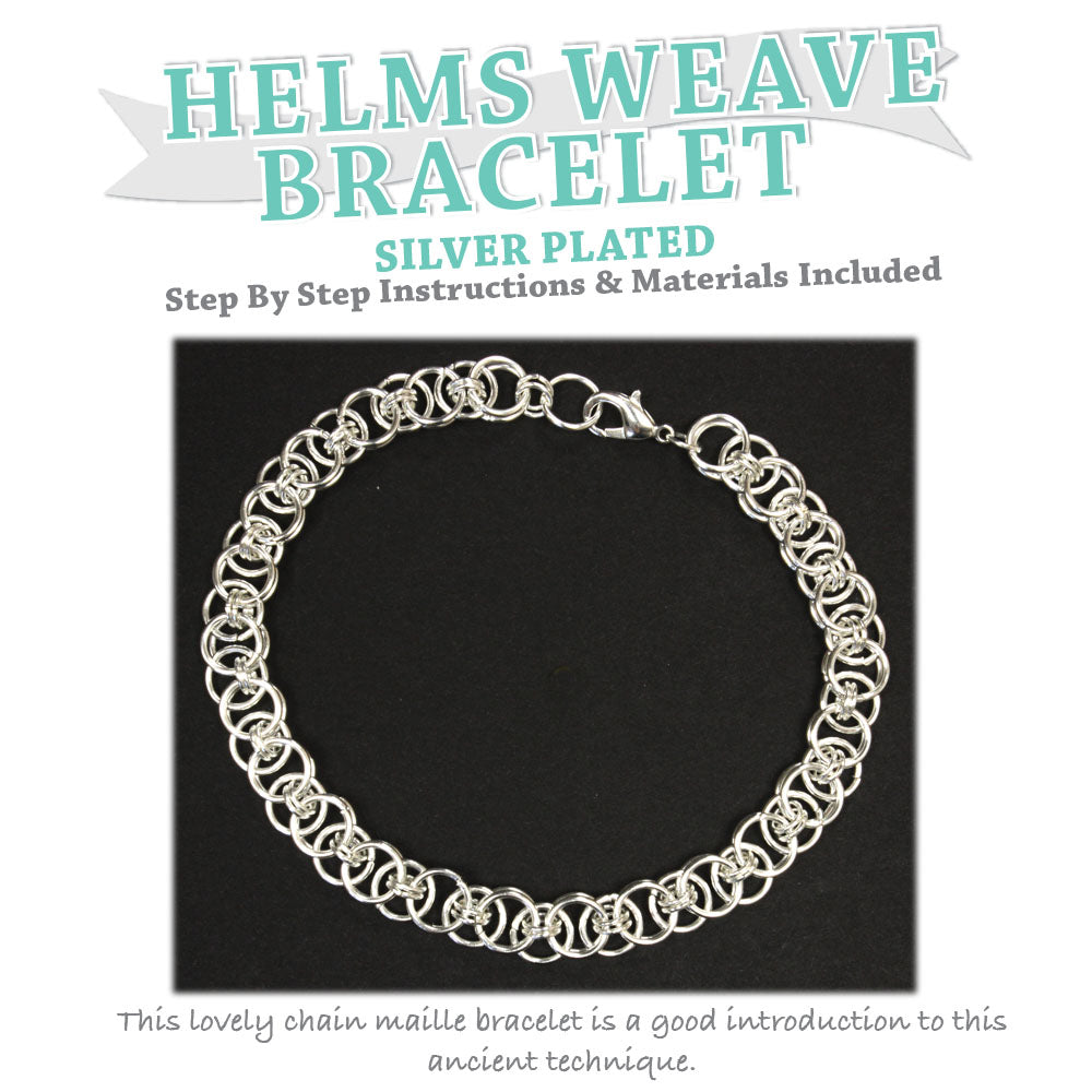 Helms Weave Bracelet Silver Plated Kit