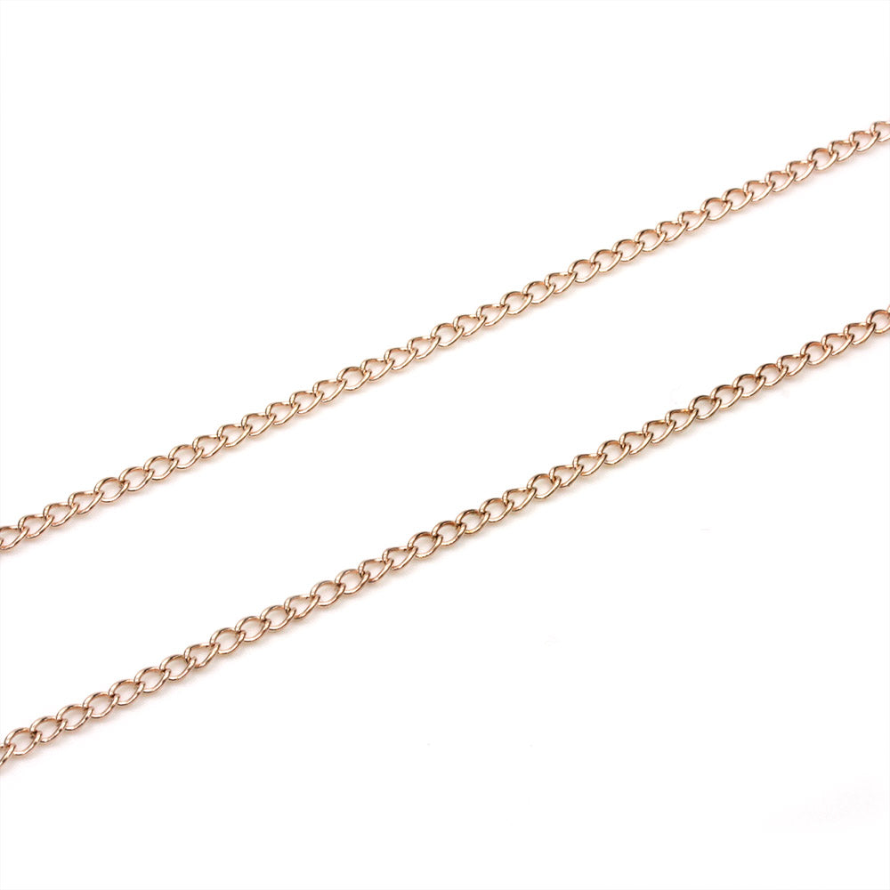 Light Chain Rose Gold Plated 3mm-Pack of 10m