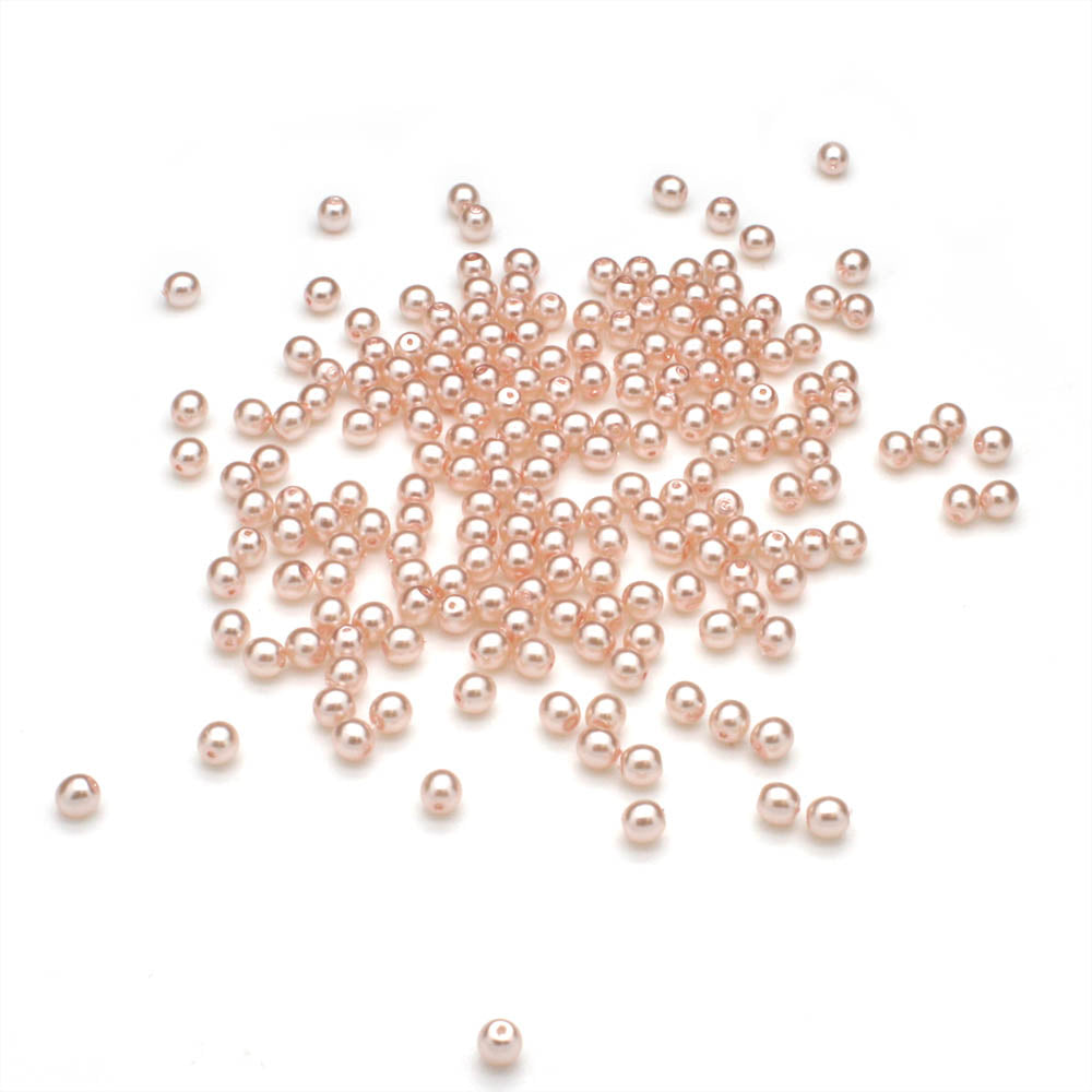 Pearl Pale Pink Glass Round 4mm-Pack of 200