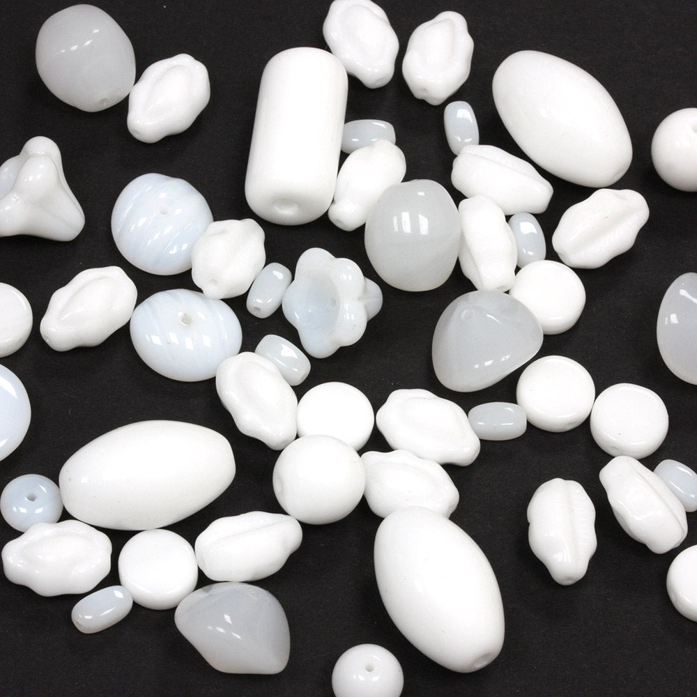Pressed Glass Mix White - Pack of 50g