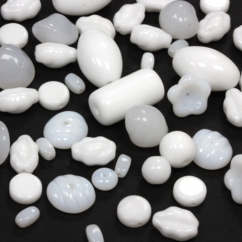 Pressed Glass Mix White - Pack of 50g