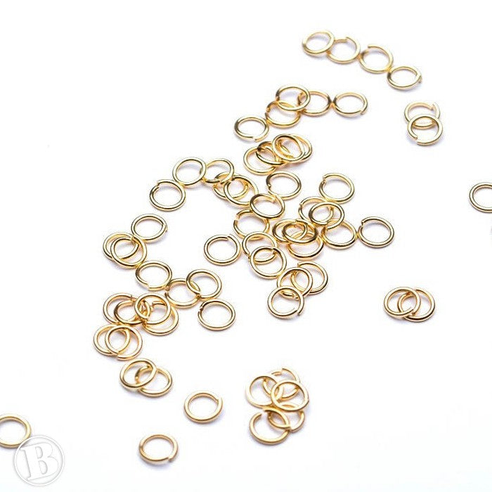 Jump Ring Gold Plated Metal 5mm-Pack of 100