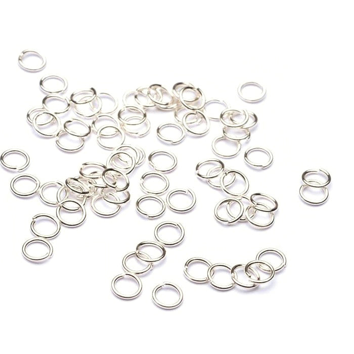 Jump Ring Silver Plated Metal 5mm-Pack of 25