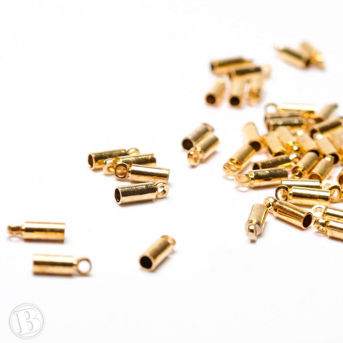 Brass End Cap Gold Plated 6mm-Pack of 100