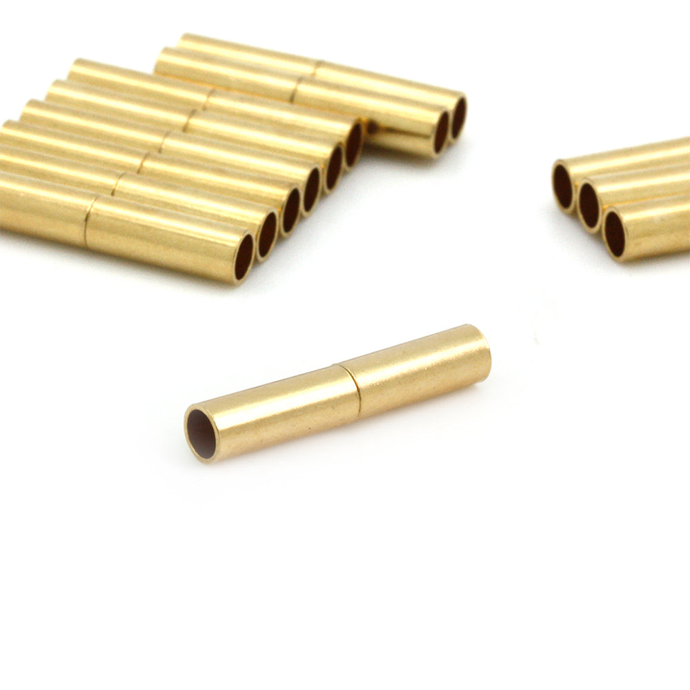 Magnetic Clasp Tube 3.2mm Gold Plated - Pack of 1