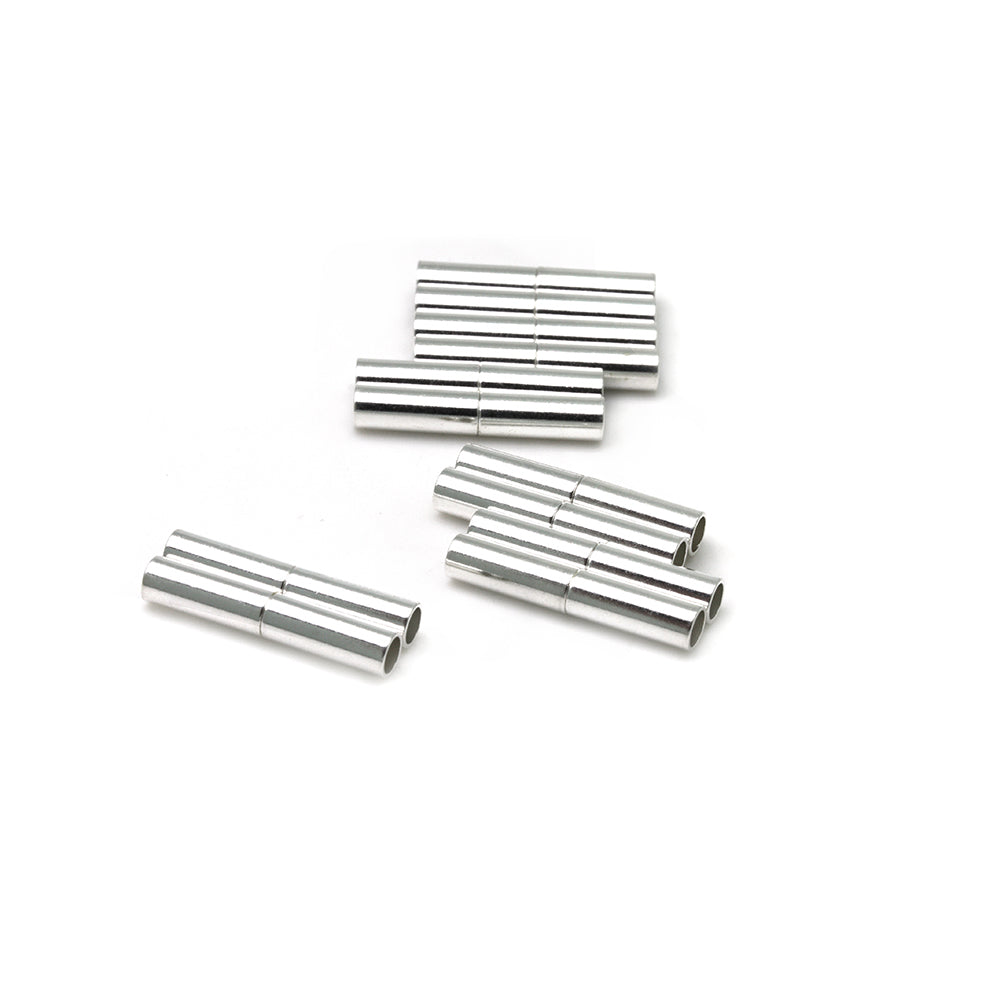 Magnetic Clasp Tube 3.2mm Silver Plated - Pack of 1
