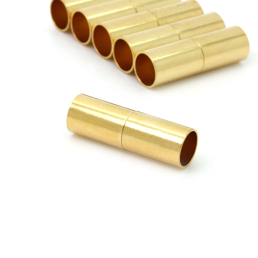 Magnetic Clasp Tube 6.2mm Gold Plated - Pack of 1