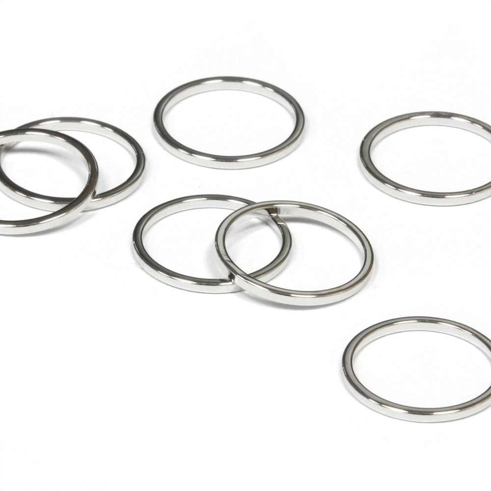 Open Circle Links 12mm Silver Plated - Pack of 10