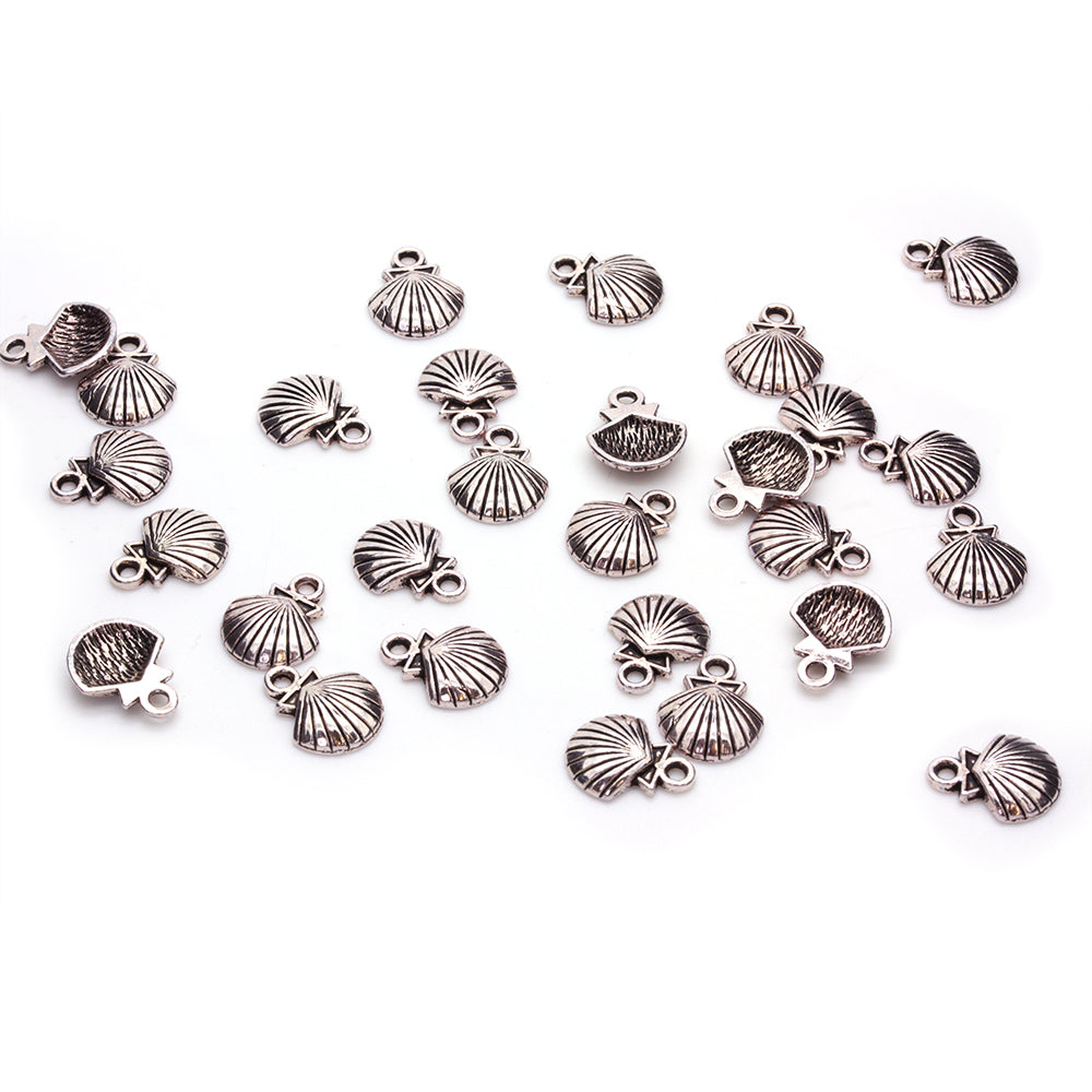 Shell Antique Silver 10x13mm - Pack of 50