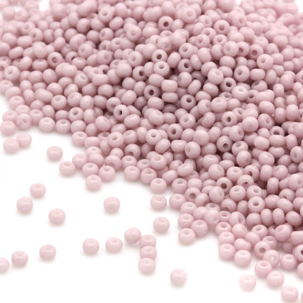 Opaque Czech Dusty Pink Glass Rocaille/Seed 11/0 Pack of 5g