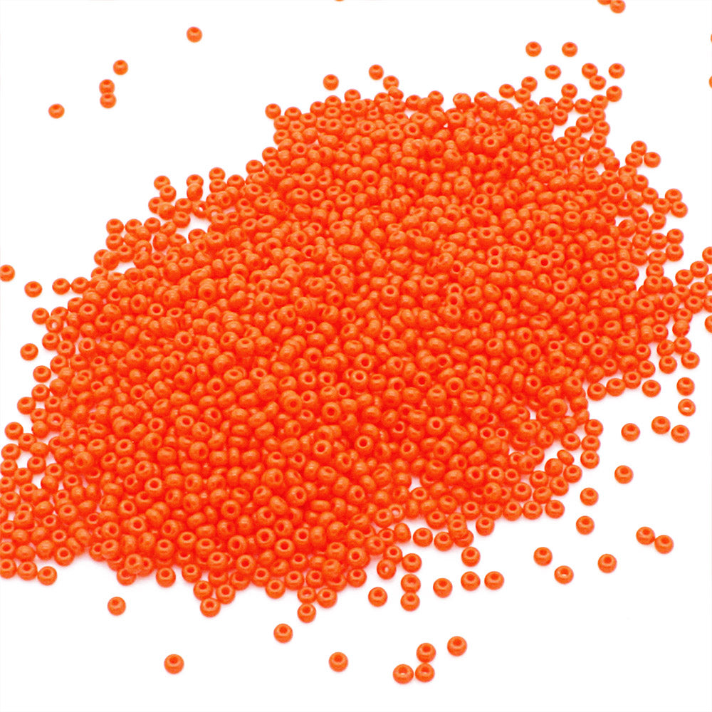 Opaque Czech Orange Glass Rocaille/Seed 11/0-Pack of 5g