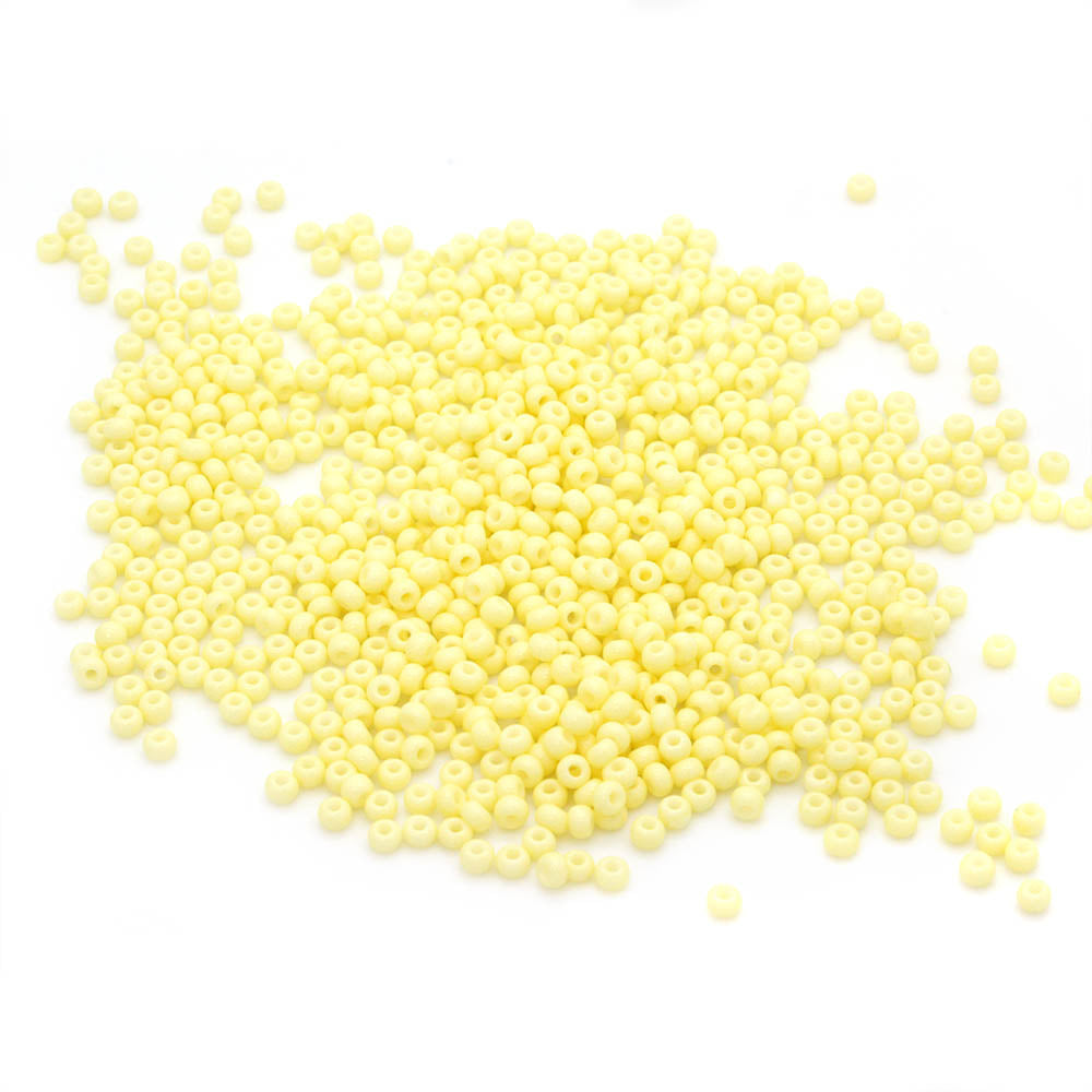 Opaque Czech Yellow Glass Rocaille/Seed 8/0 Pack of 100g