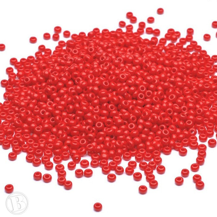 Opaque Czech Red Glass Seed 8/0 - Pack of 5g