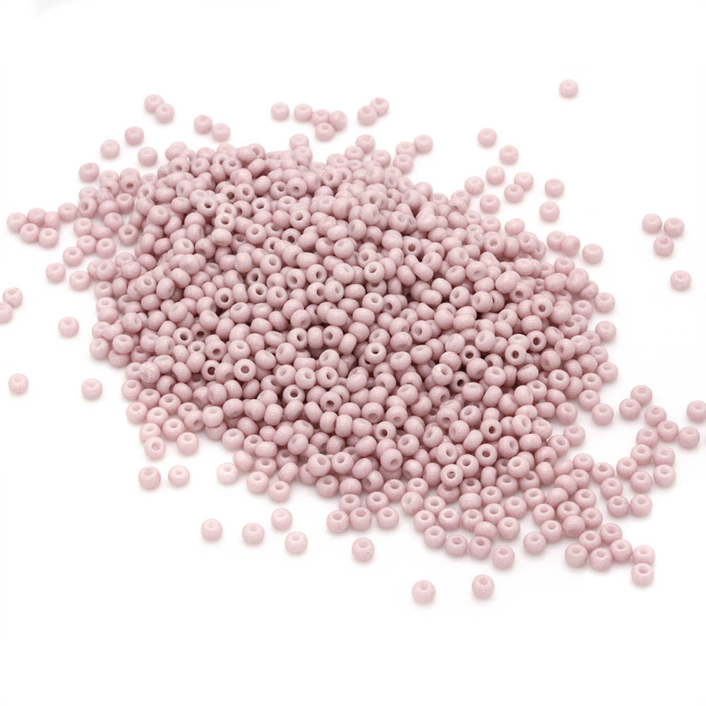 Opaque Czech Dusty Pink Glass Rocaille/Seed 8/0 Pack of 5g