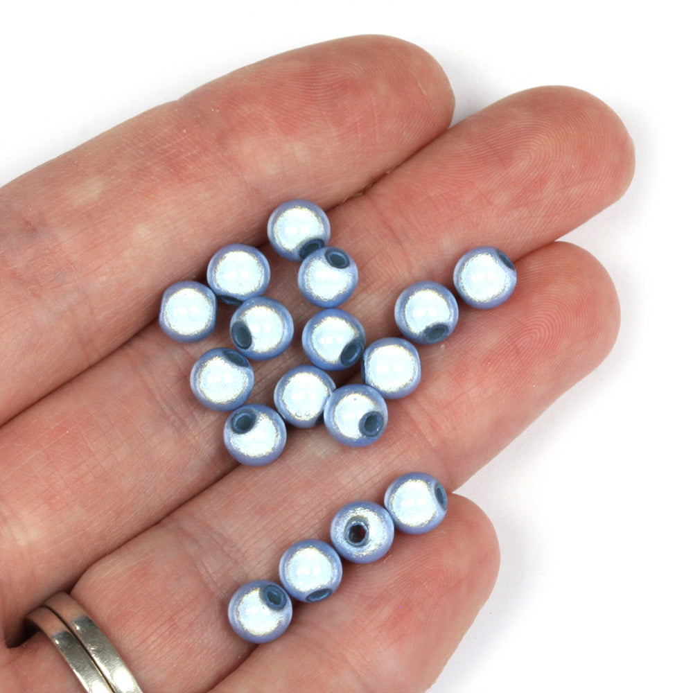 Miracle Bead Light Blue Plastic Round 6mm - Pack of 200