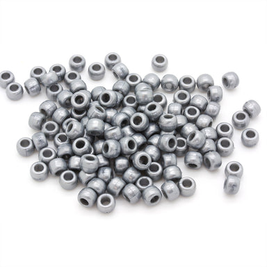 kids plastic bath pearl silver coloured  pony beads with large holes